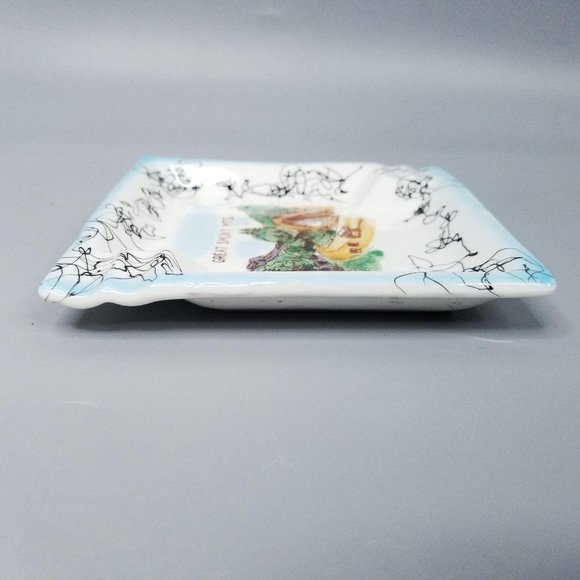 Vintage Great Smoky Mts. 4 Slot Ashtray Ceramic - Picture 5 of 10